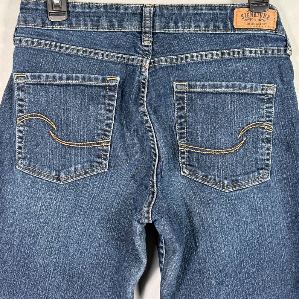 Levi's Signature Modern Straight Women's Blue Jeans 30x27" Comfort Rise 9" - Picture 8 of 11